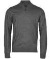 T6010 6010 Tee Jays Half Zip Sweater Grey melange colour image